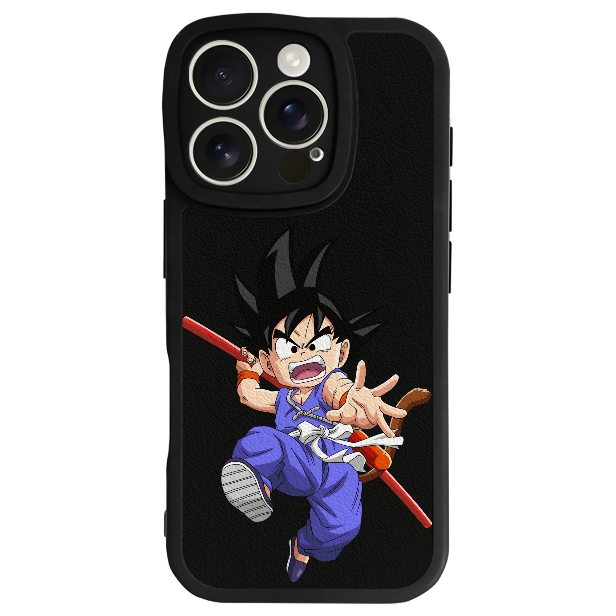 （画像用） ドラゴンボール 孫悟空（そん ごくう）Son Goku カカロット DRAGON BALL Kakarotto 【iPhone 16シリーズ対応】シリコンスマホケース（レザー調） 材質：シリコン